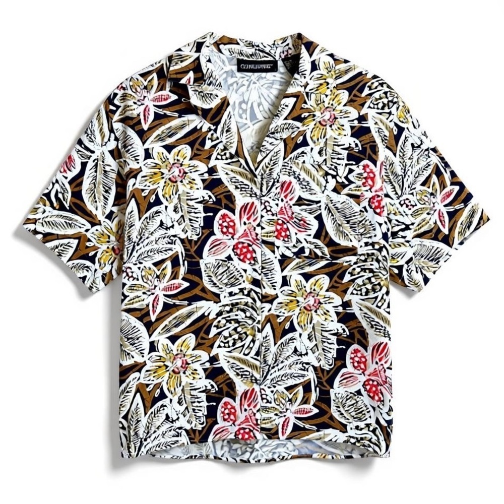 4/$20 Counterparts Tropical Print Button Front Blouse Multicolor Size 8 - Picture 2 of 5